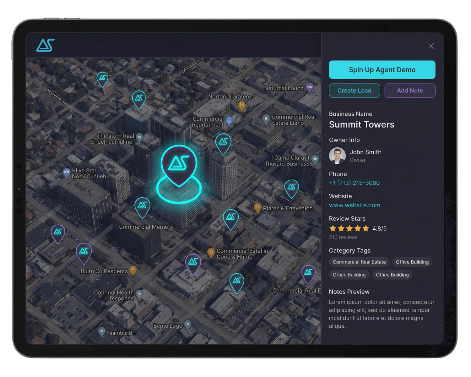 Agent Sales Studio iPad